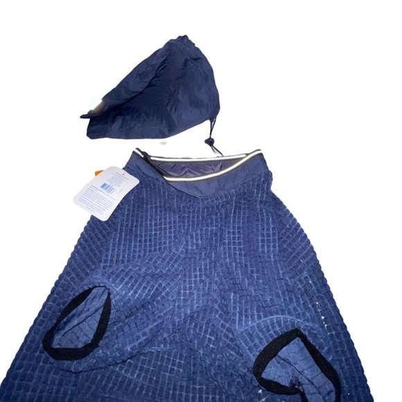 NWT Top Paw Navy Packable Bag Quilted Zipper Reflective Lightweight Coat L - Picture 5 of 6